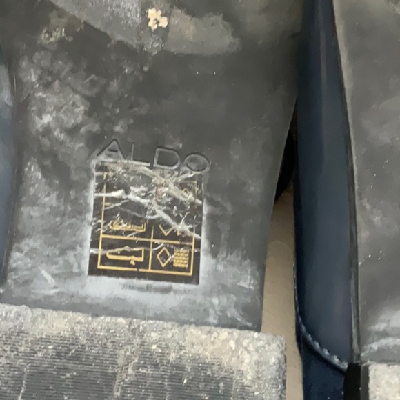 Navy Blue Patent Leather Oxford Shoes - Picture 10 of 10